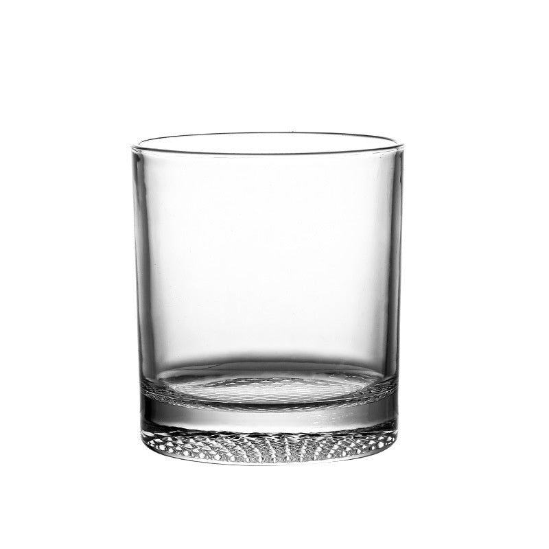 Whiskey Glass Crystal Grid Flower Ice Hockey Classical Rock Cup Bar Round