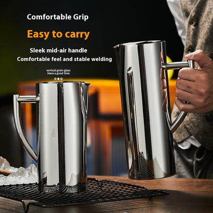 Bar Wine Mixer Stainless Steel Fruit Water Jug Straight Bar Ice Insulation